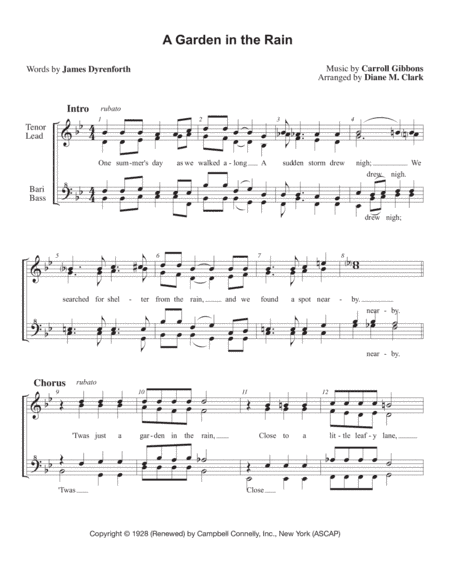 A Garden In The Rain (arr. Diane M. Clark)