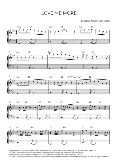 Love Me More (arr. Alex Nunes Rodrigues)