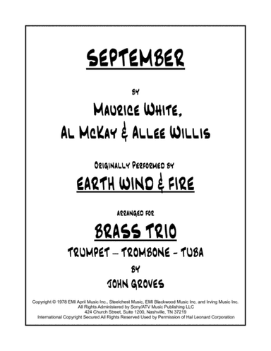 September (arr. John Groves)