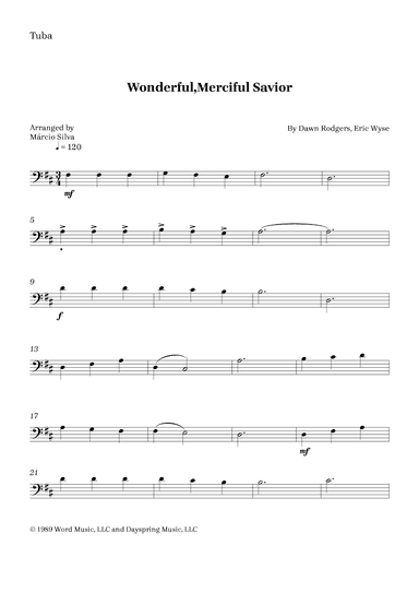 Wonderful, Merciful Savior (arr. Márcio Silva)