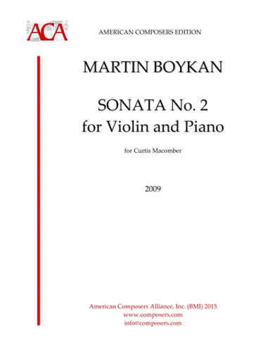 [Boykan] Sonata No. 2 for Violin and Piano