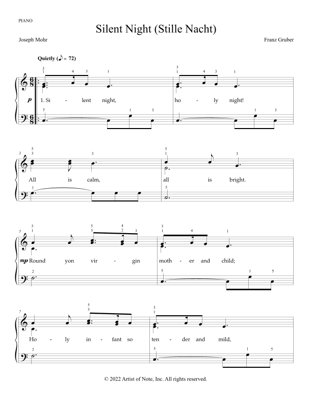 Silent Night (Stille Nacht) (arr. Ken Litton)