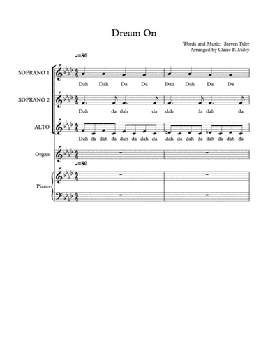 Dream On (arr. Claire F. Miley)