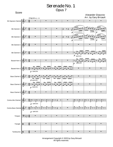 Serenade No. 1 (arr. Gary Bricault)