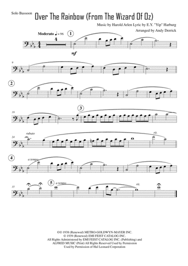 Over The Rainbow (from The Wizard Of Oz) (arr. Andy Derrick)