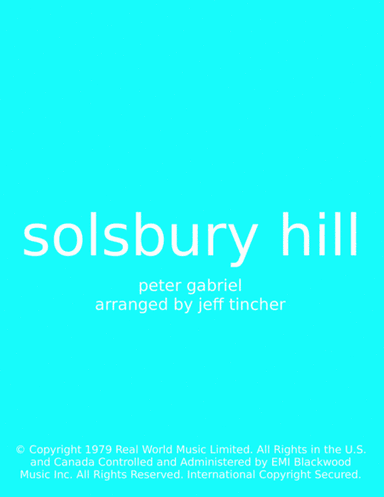 Solsbury Hill (arr. Jeff Tincher)