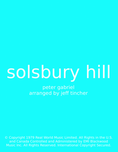 Solsbury Hill (arr. Jeff Tincher)
