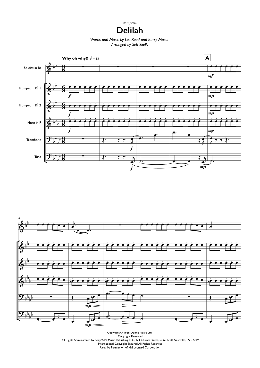 Delilah (arr. Seb Skelly)