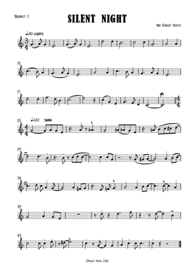 Silent Night (Trumpet Trio) (arr. Robert Booth)