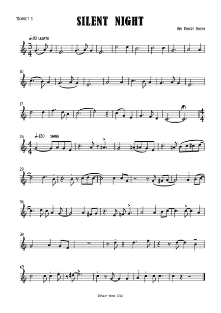 Silent Night (Trumpet Trio) (arr. Robert Booth)