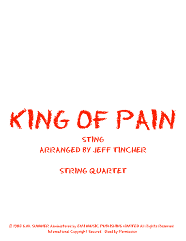 King Of Pain (arr. Jeff Tincher)