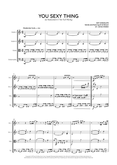 You Sexy Thing (arr. James Widden)