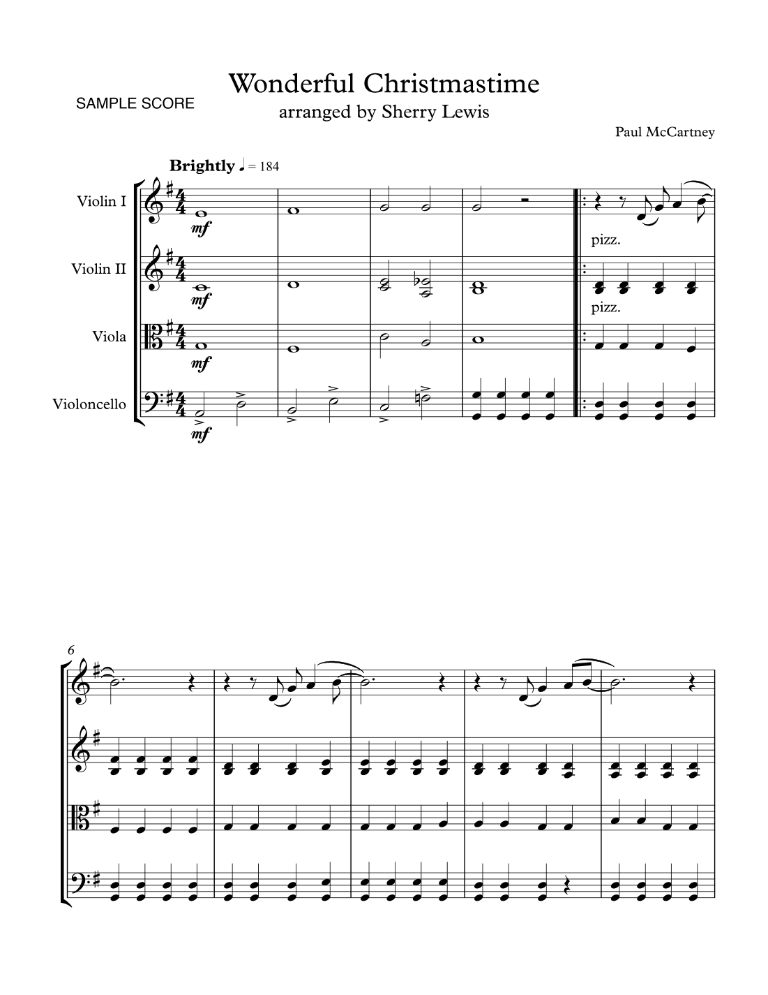 Wonderful Christmastime (arr. Sherry Lewis)