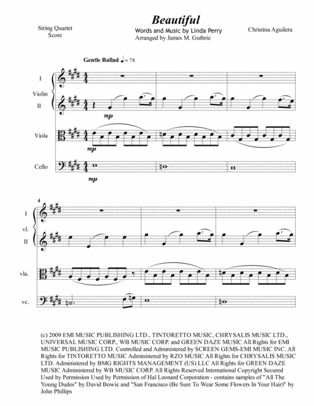 Beautiful (arr. James M. Guthrie, ASCAP)