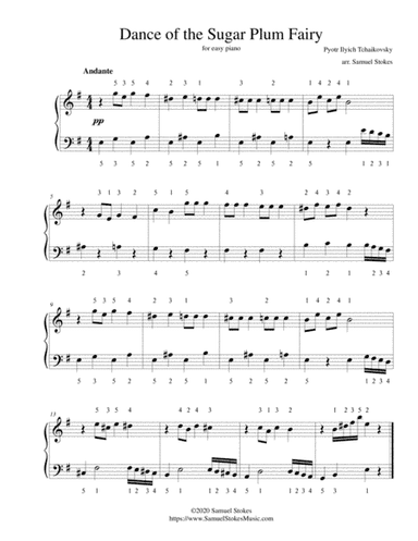 Dance of the Sugar Plum Fairy - for easy piano (arr. Samuel Stokes)