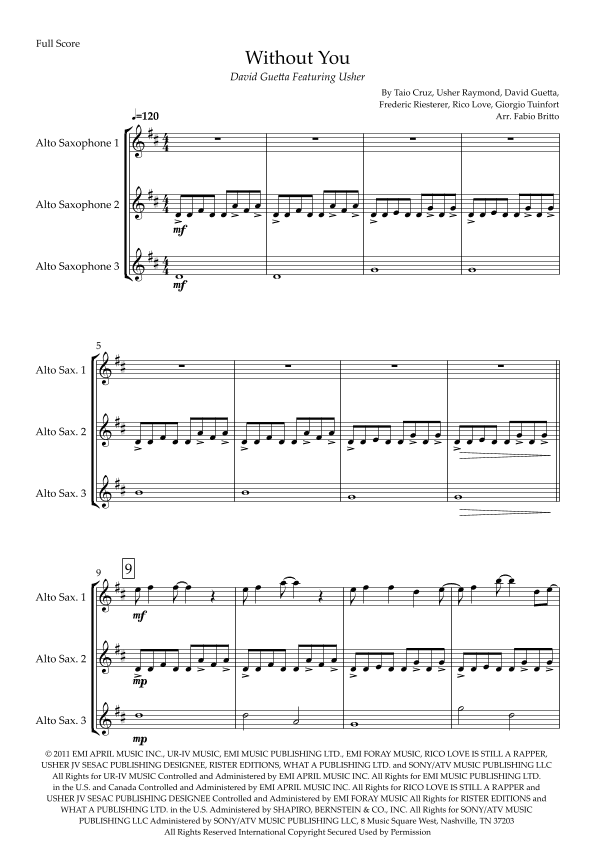 Without You (arr. Fabio Britto)