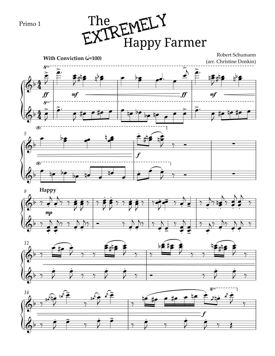 The Extremely Happy Farmer (arr. Christine Donkin)