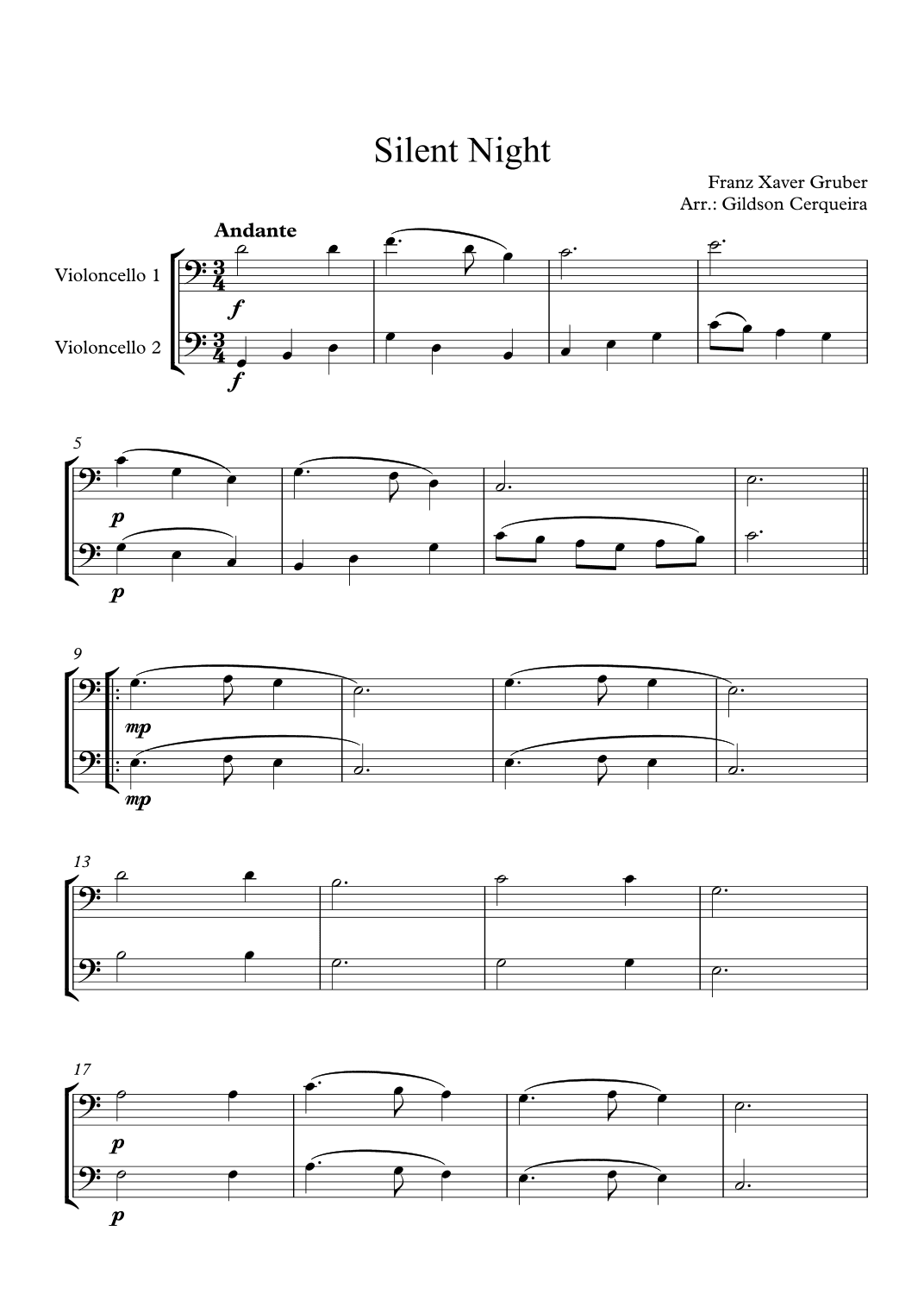 Silent Night (arr. Gildson Cerqueira)