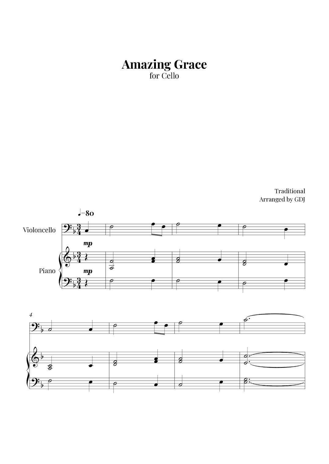 Amazing Grace (arr. GDJ)