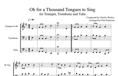 O For a Thousand Tongues to Sing for Brass Trio (arr. Pamela Patterson)