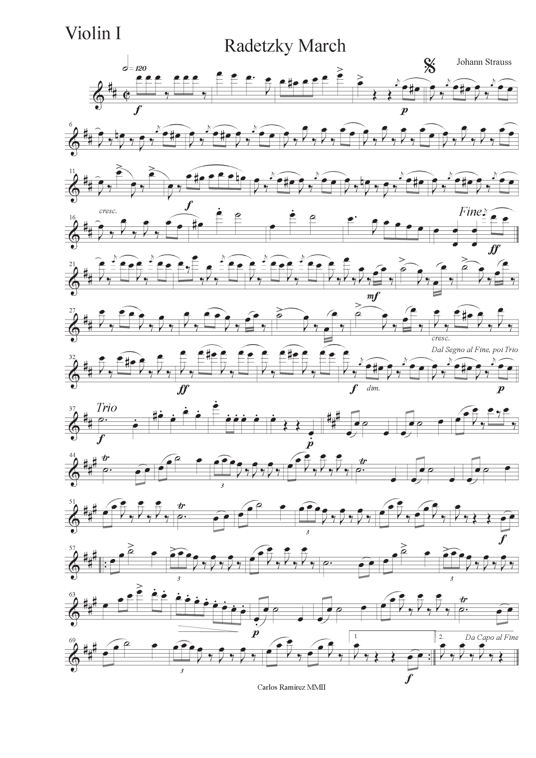 Radetzky March (arr. Carlos Ramírez Guzmán)