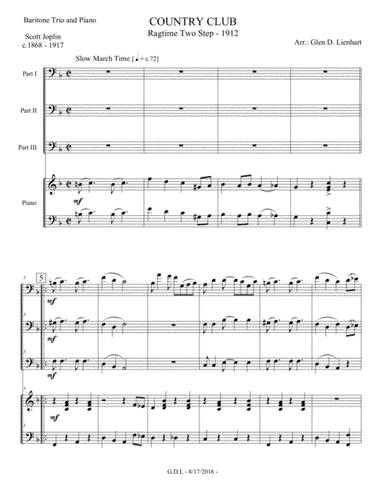 Country Club (Euphonium Trio) (arr. Glen D. Lienhart)
