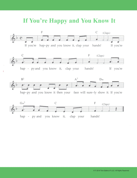 If You’re Happy and You Know It (arr. Hal Wright)