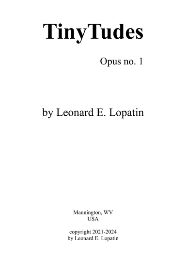 TinyTudes, opus no. 1