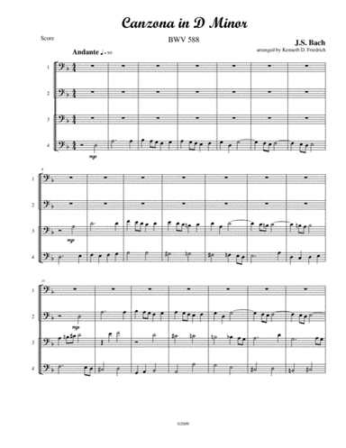 Canzona in D Minor (arr. Kenneth D. Friedrich)