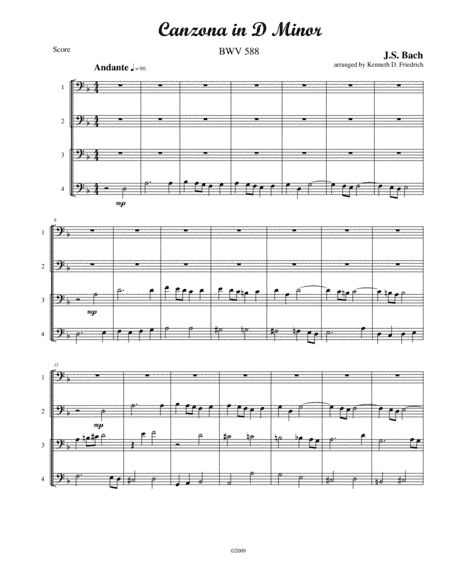 Canzona in D Minor (arr. Kenneth D. Friedrich)