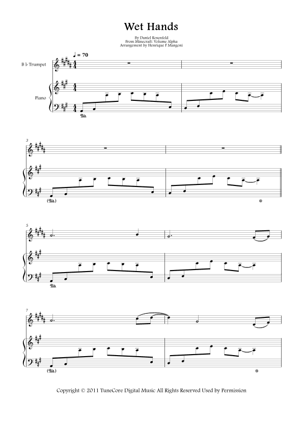 Wet Hands (arr. Henrique F Mangoni)