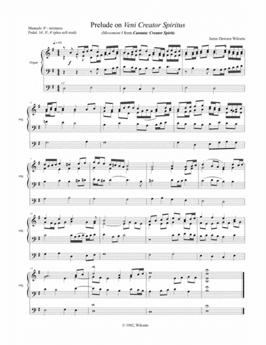 Organ Prelude and Chorale on Veni Creator Spiritus
