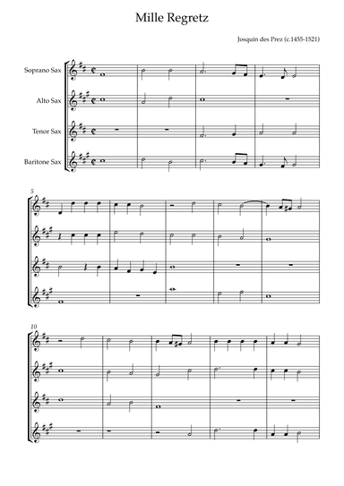 Mille Regretz (arr. Karen Gueiros)