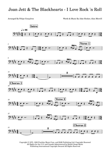 I Love Rock 'n Roll (arr. Felipe Gonçalves)