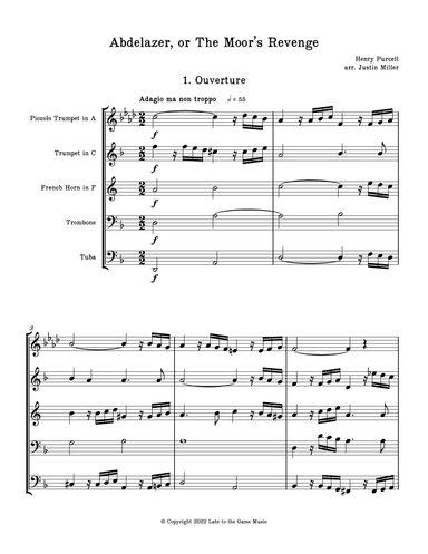 Abdelazer, or the Moor's Revenge (arr. Justin Miller)