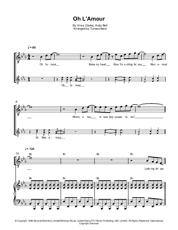 Oh L'Amour (arr. Tunescribers)