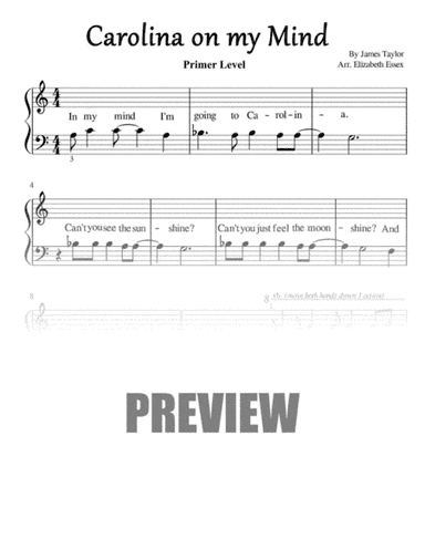 Carolina In My Mind (arr. Elizabeth Essex)