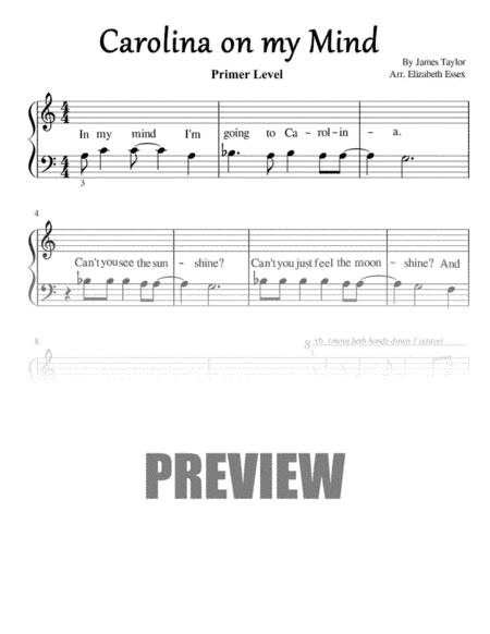Carolina In My Mind (arr. Elizabeth Essex)