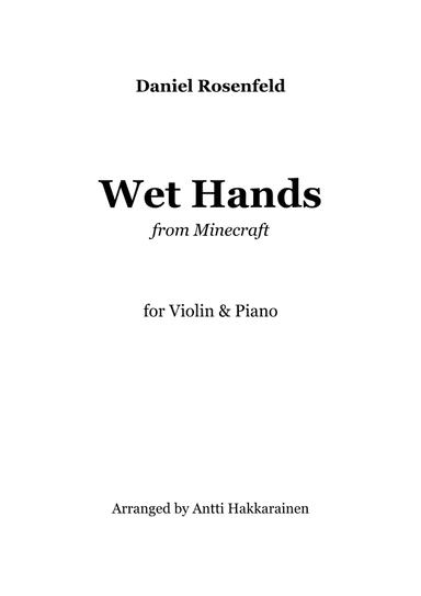 Wet Hands (arr. Antti Hakkarainen)