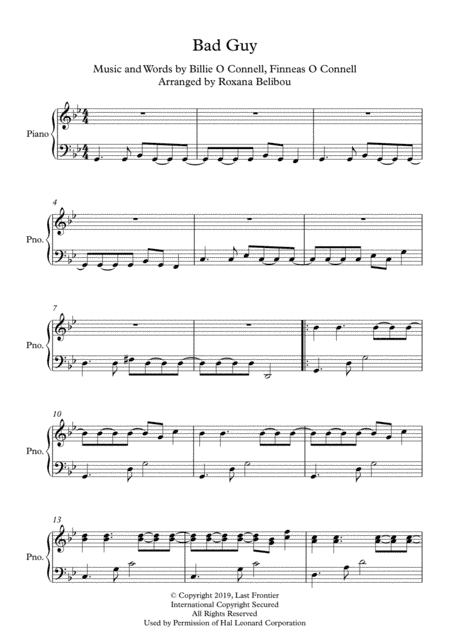 Bad Guy (arr. Roxana Belibou)
