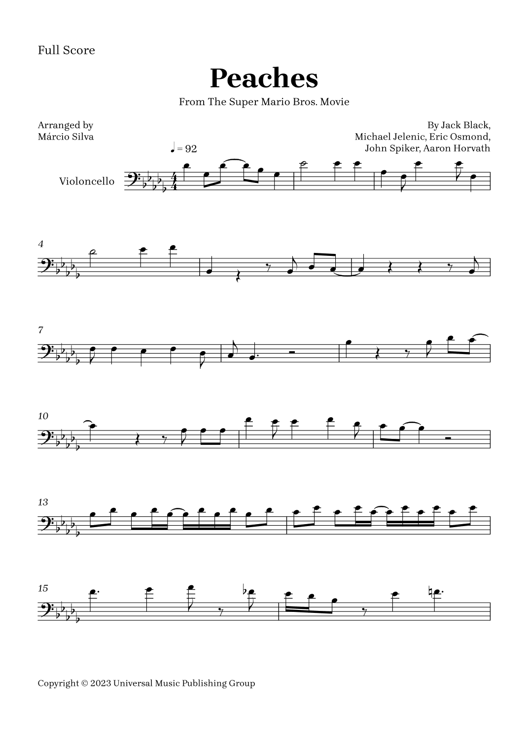 Peaches (arr. Márcio Silva)