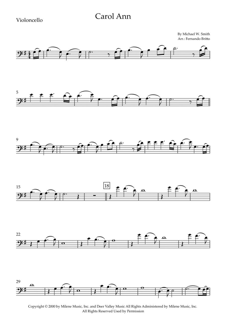 Carol Ann (arr. Fernando Britto)