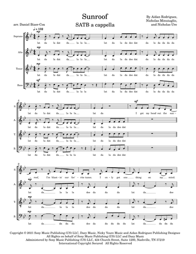 Sunroof (arr. Daniel Bizer-Cox)