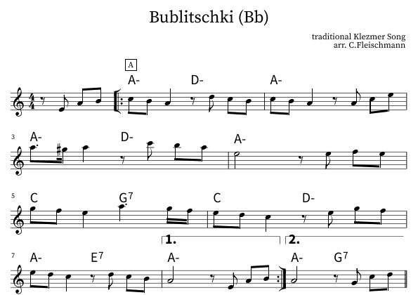 Bublitschk (arr. Christoph Fleischmann)