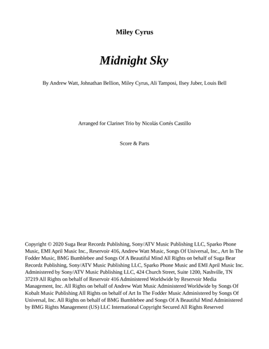 Midnight Sky (arr. Nicolás Cortés Castillo)