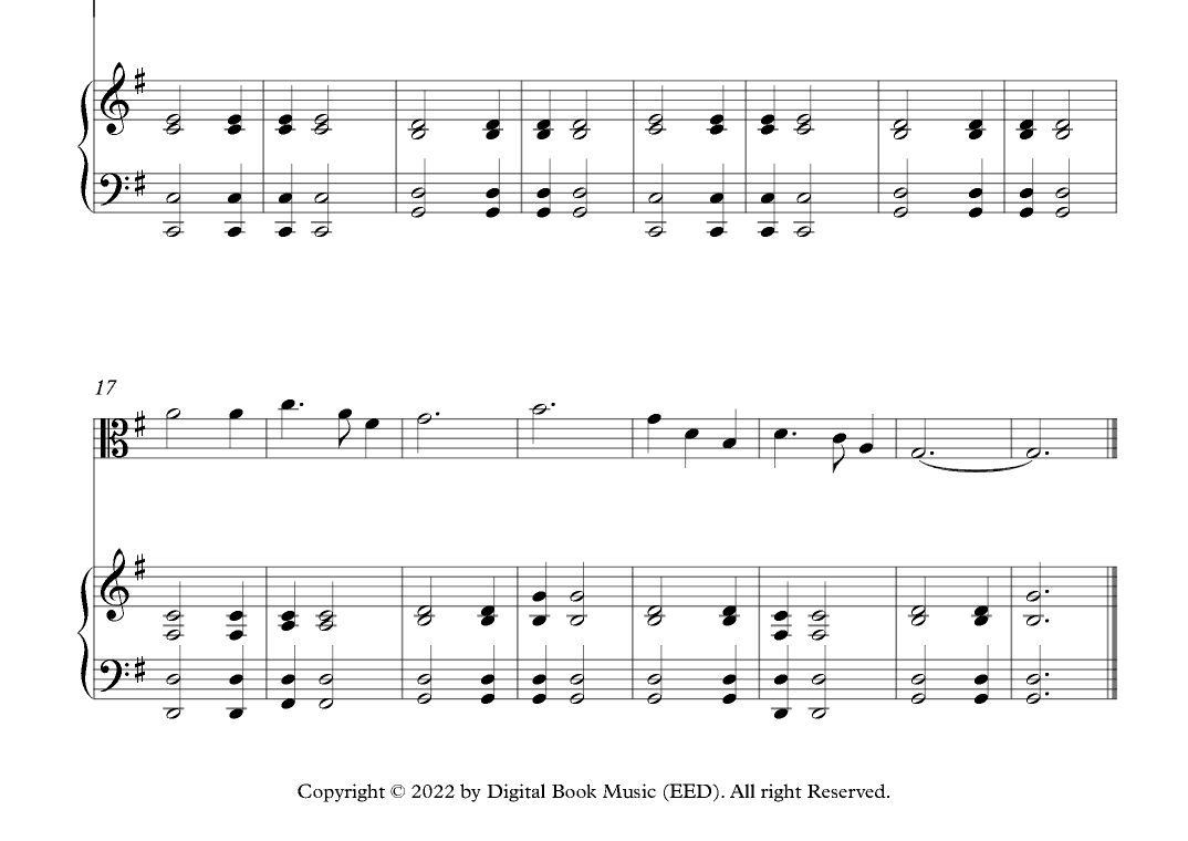 Silent Night - Franz Xaver Gruber (Viola + Piano) (arr. Digital Book Music)