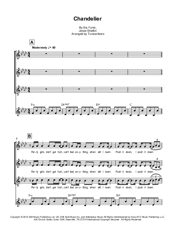Chandelier (arr. Tunescribers)