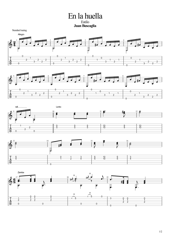 En la huella (Argentinean Folk) (arr. Leonardo Ramos)