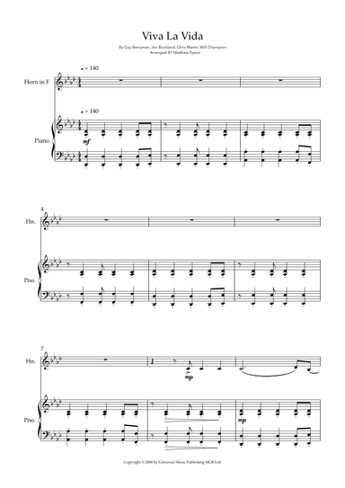 Viva La Vida (arr. Matthew pyeon)
