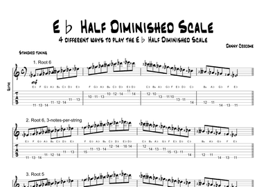 Eb Half Diminished Scale (4 Ways to Play)